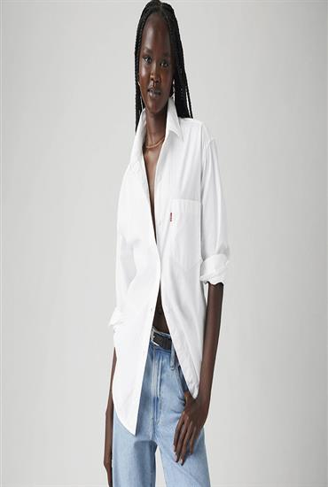 Woven shirts-BRIGHT WHITE-WOMEN